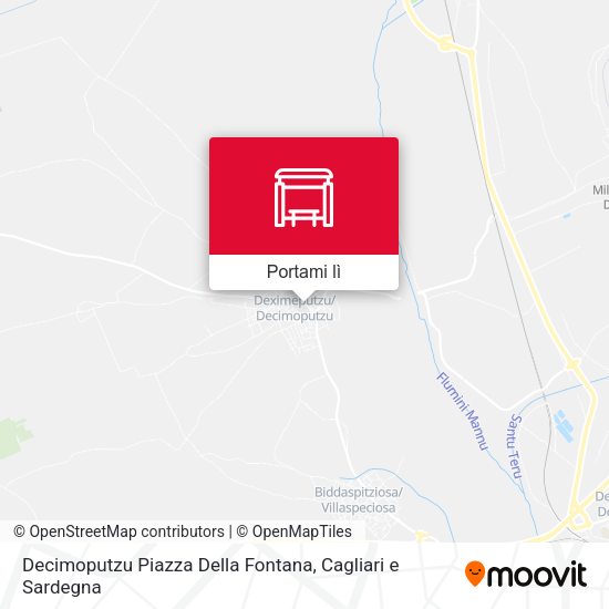 Mappa Decimoputzu Piazza Della Fontana