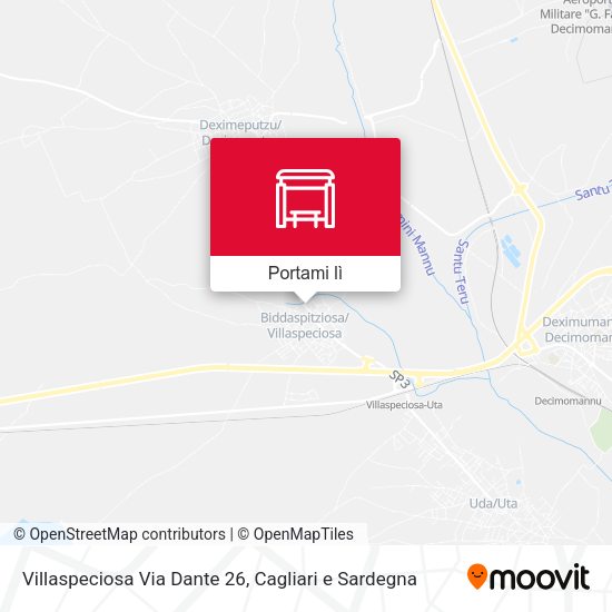 Mappa Villaspeciosa Via Dante 26