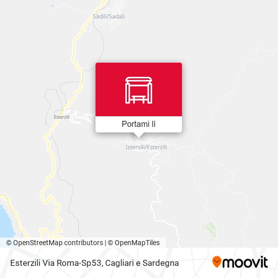 Mappa Esterzili Via Roma-Sp53