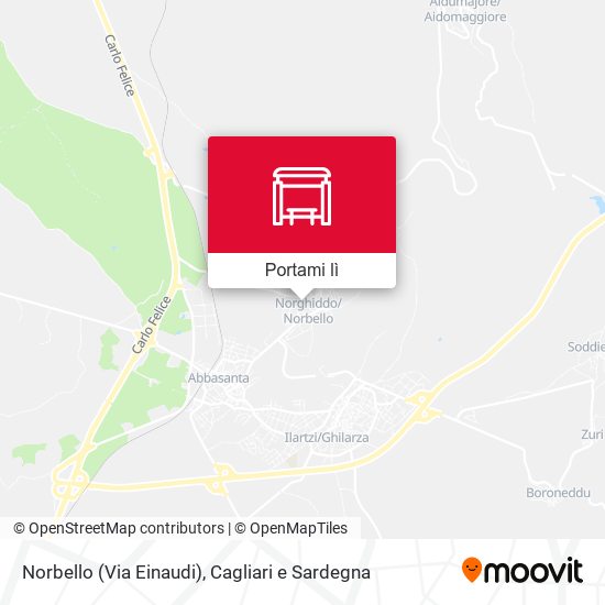 Mappa Norbello (Via Einaudi)