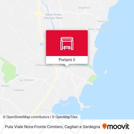 Mappa Pula Viale Nora-Fronte Cimitero