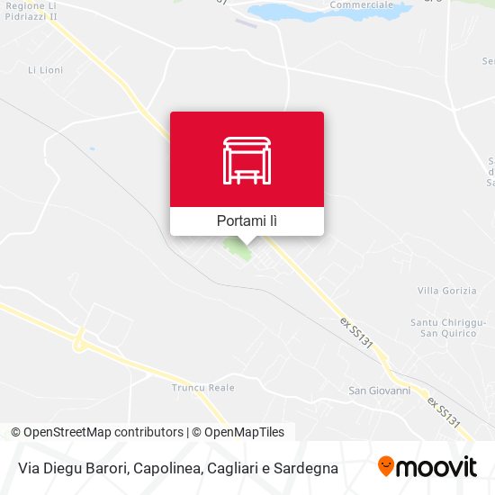 Mappa Via Diegu Barori, Capolinea