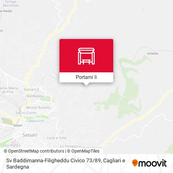 Mappa Sv Baddimanna-Filigheddu Civico 73 / 89