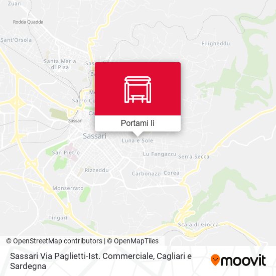 Mappa Sassari Via Paglietti-Ist. Commerciale