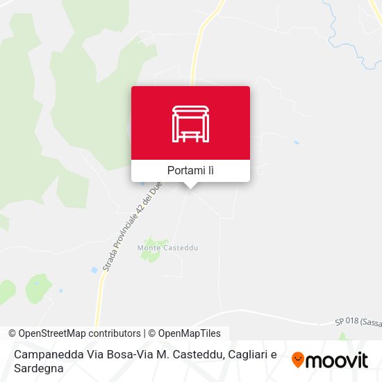 Mappa Campanedda Via Bosa-Via M. Casteddu