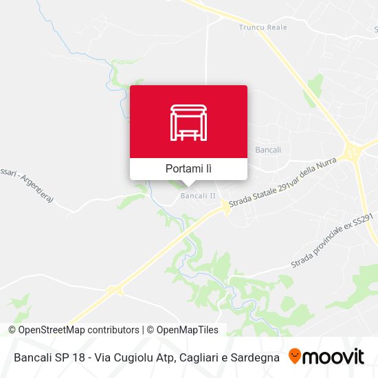 Mappa Bancali SP 18 - Via Cugiolu Atp