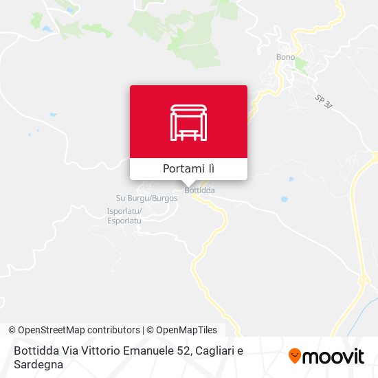 Mappa Bottidda Via Vittorio Emanuele 52