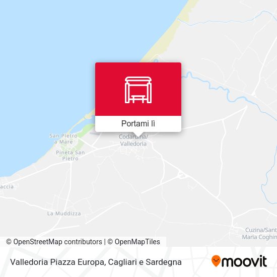 Mappa Valledoria Piazza Europa