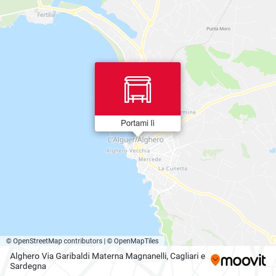 Mappa Alghero Via Garibaldi Materna Magnanelli