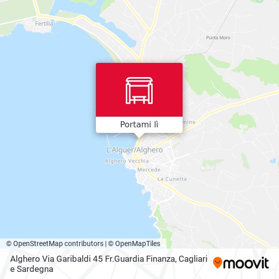 Mappa Alghero Via Garibaldi 45 Fr.Guardia Finanza