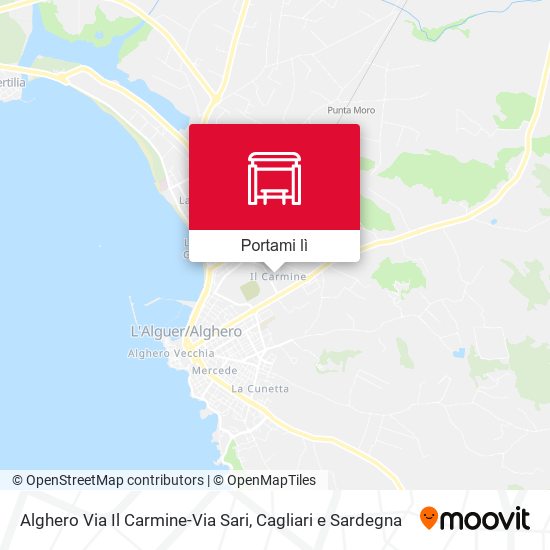 Mappa Alghero Via Il Carmine-Via Sari
