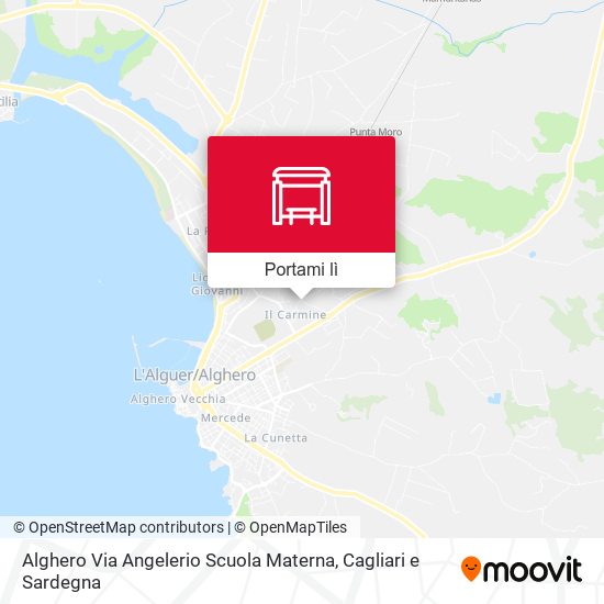 Mappa Alghero Via Angelerio Scuola Materna