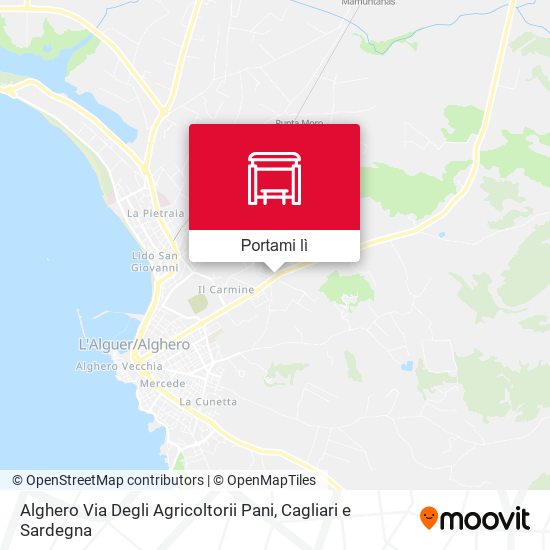 Mappa Alghero Via Degli Agricoltorii Pani