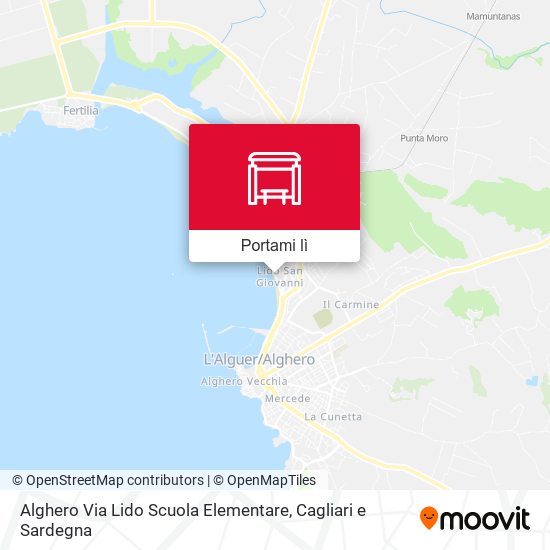 Mappa Alghero Via Lido Scuola Elementare