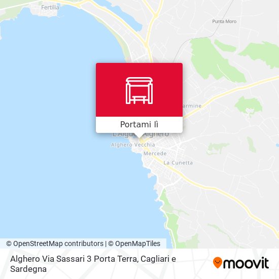 Mappa Alghero Via Sassari 3 Porta Terra