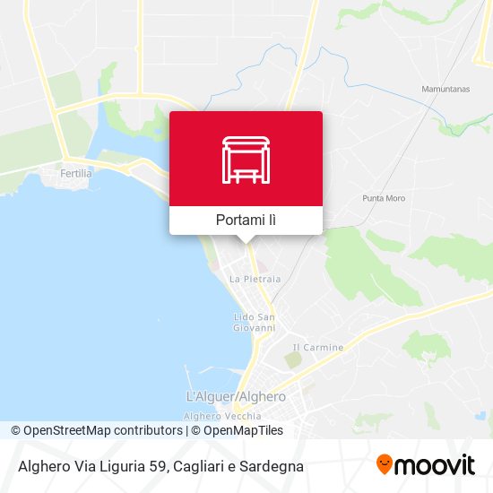 Mappa Alghero Via Liguria 59