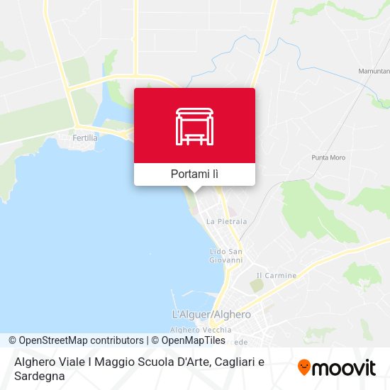 Mappa Alghero Viale I Maggio Scuola D'Arte