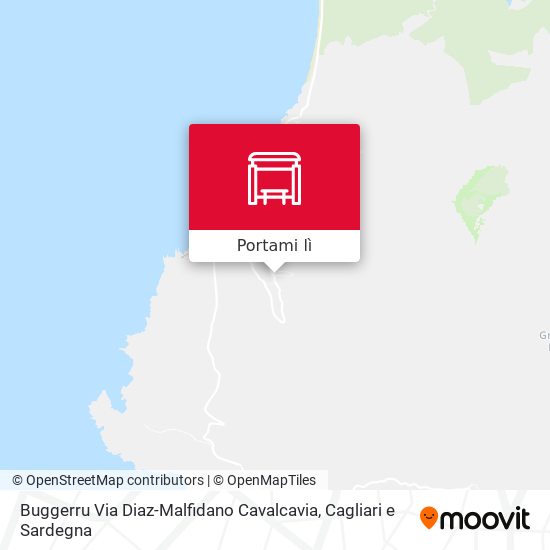 Mappa Buggerru Via Diaz-Malfidano Cavalcavia