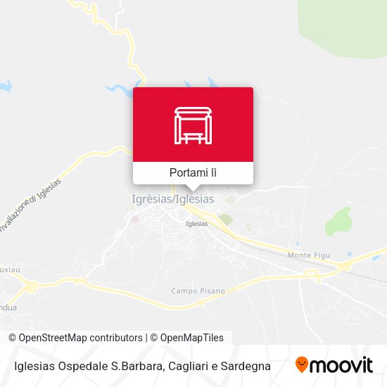 Mappa Iglesias Ospedale S.Barbara