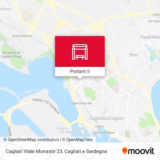 Mappa Cagliari Viale Monastir 23