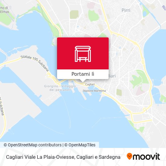 Mappa Cagliari Viale La Plaia-Oviesse