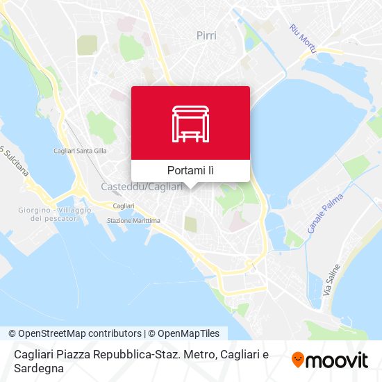Mappa Cagliari Piazza Repubblica-Staz. Metro