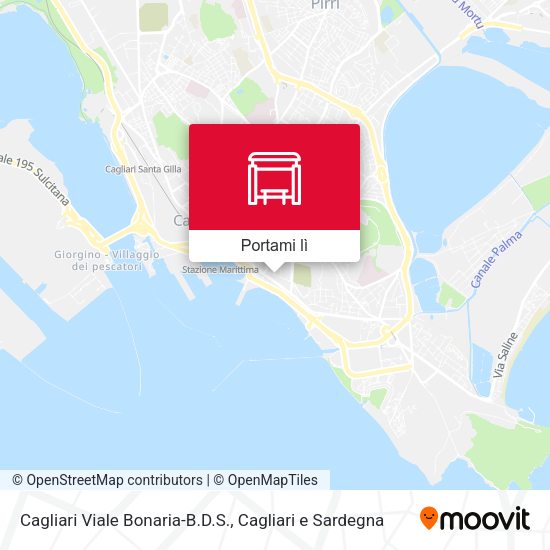 Mappa Cagliari Viale Bonaria-B.D.S.