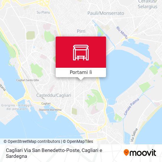 Mappa Cagliari Via San Benedetto-Poste