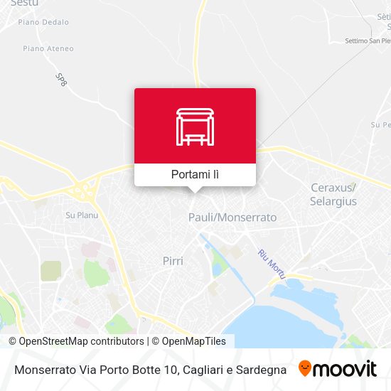 Mappa Monserrato Via Porto Botte 10