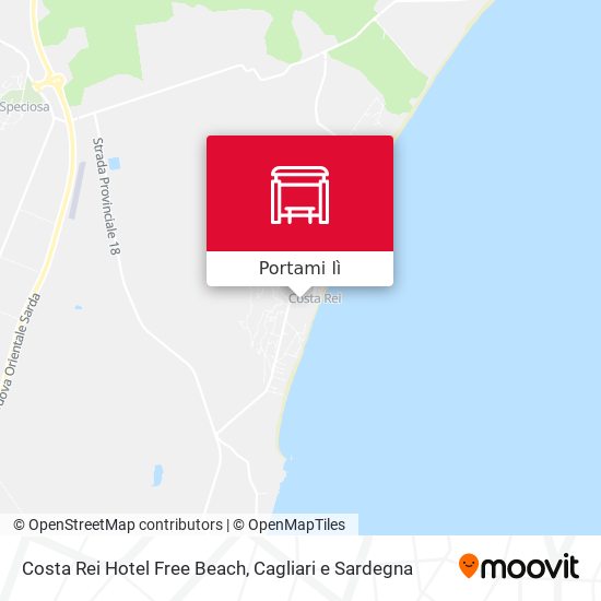 Mappa Costa Rei Hotel Free Beach