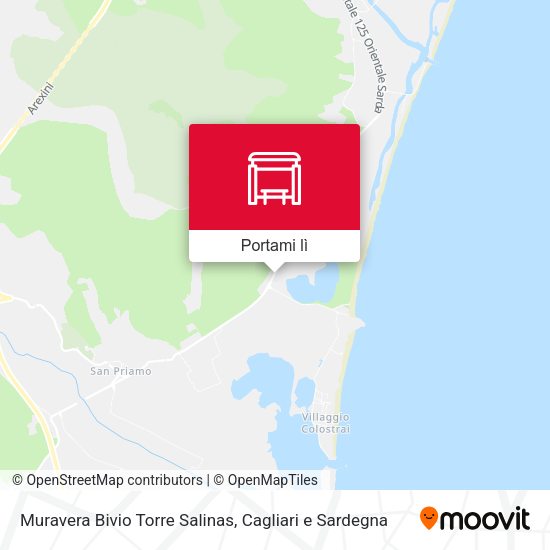 Mappa Muravera Bivio Torre Salinas