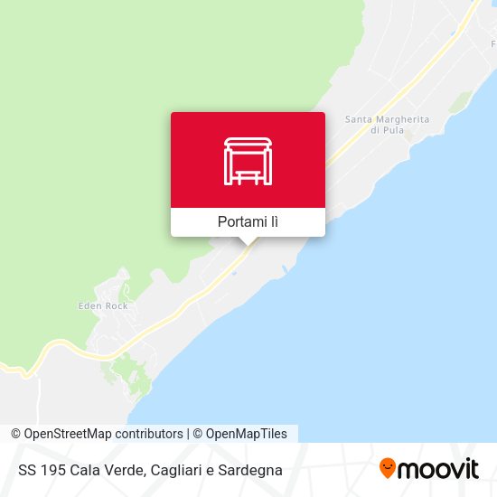 Mappa SS 195 Cala Verde