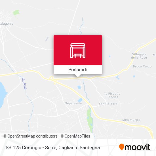 Mappa SS 125 Corongiu - Serre