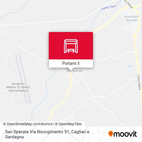 Mappa San Sperate Via Risorgimento 51