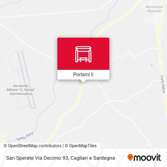 Mappa San Sperate Via Decimo 93