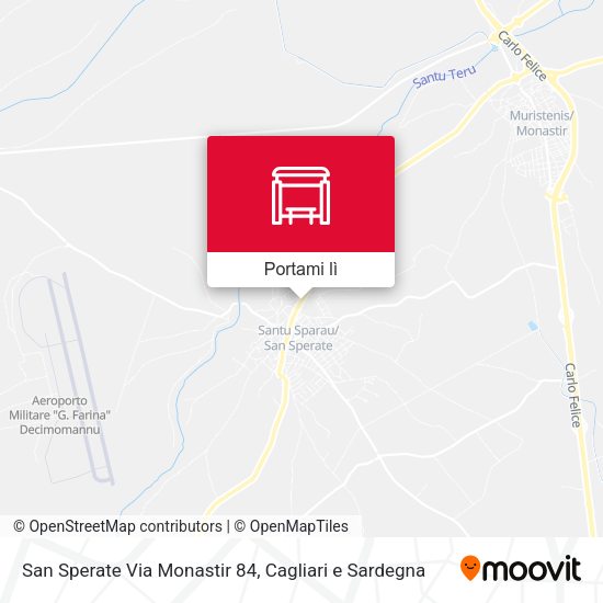 Mappa San Sperate Via Monastir 84