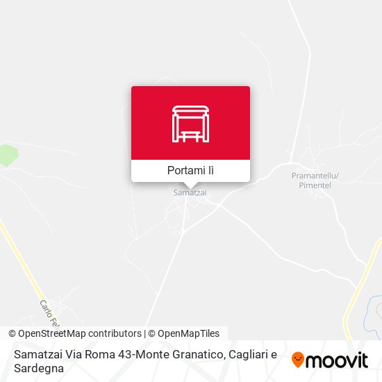 Mappa Samatzai Via Roma 43-Monte Granatico
