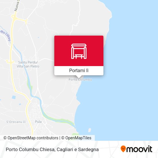 Mappa Porto Columbu Chiesa