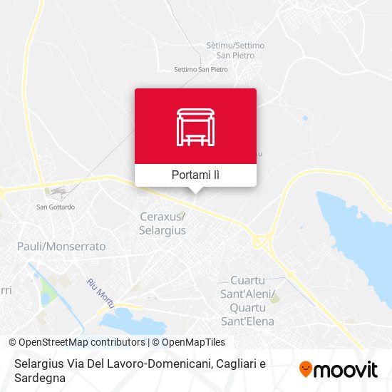 Mappa Selargius Via Del Lavoro-Domenicani
