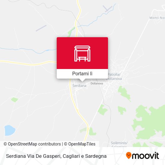 Mappa Serdiana Via De Gasperi
