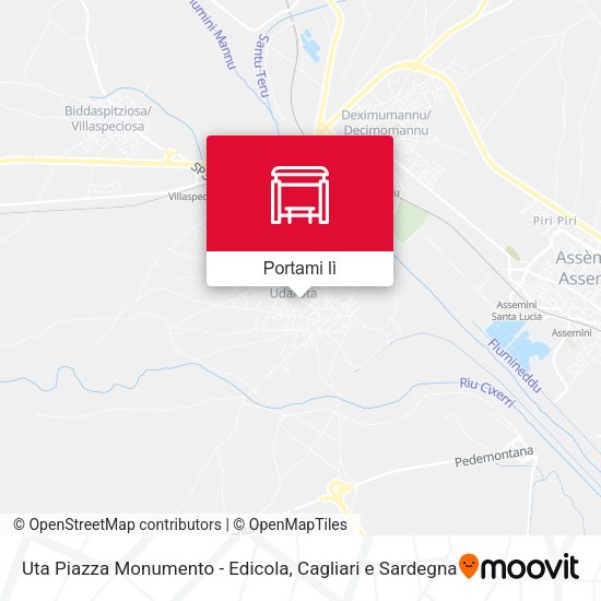 Mappa Uta Piazza Monumento - Edicola