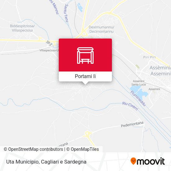Mappa Uta Municipio
