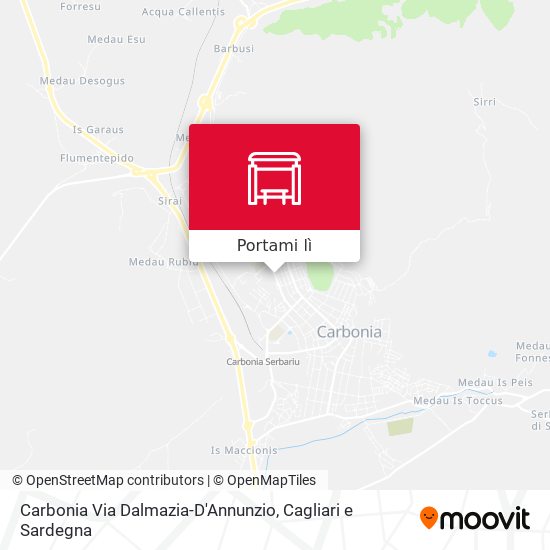 Mappa Carbonia Via Dalmazia-D'Annunzio