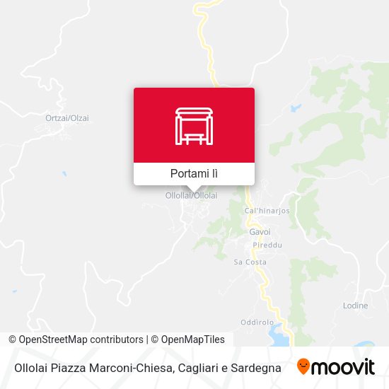 Mappa Ollolai Piazza Marconi-Chiesa