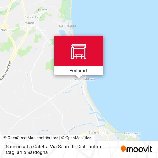 Mappa Siniscola La Caletta Via Sauro Fr.Distributore