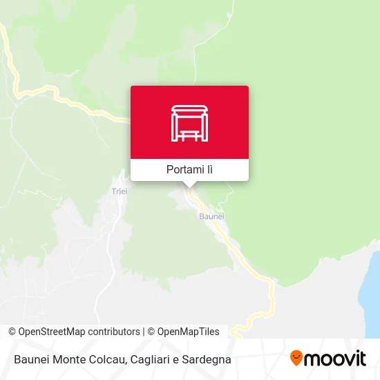 Mappa Baunei Monte Colcau