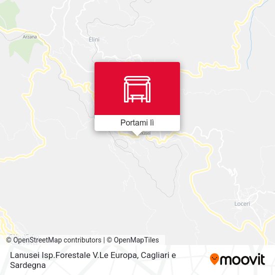 Mappa Lanusei Isp.Forestale V.Le Europa