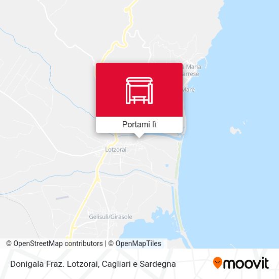 Mappa Donigala Fraz. Lotzorai