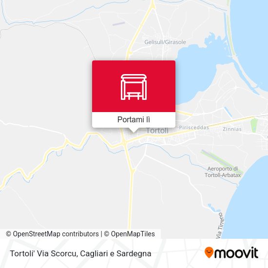 Mappa Tortoli' Via Scorcu