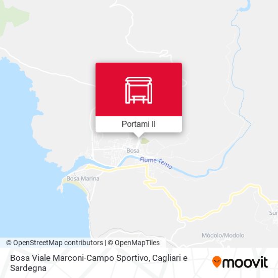 Mappa Bosa Viale Marconi-Campo Sportivo